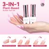 SAVILAND Builder Nail Gel: Clear Pink Gel Builder for Nail Thickening Castor Oil Vitamin E Extension Gel Strengthener Gel Builder in a Bottle LED Nail Lamp Cured Hard Gel Home Nail Care Repair