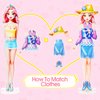 PainZieteg Magnetic Dress Up Dolls, Magnetic Princess Dress Up Paper Dolls, Magnetic Dress Up Dolls for Girls Ages 4-7 Learning Created Imagine Set Birthday Gift (Liz)