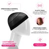 Milano Collection Wig Caps for Women | Premium Breathable, Stretchable, Nylon Bald Wig Cap Liner Stocking for Wigs and Lace Front Wigs, Hair Cap, Black, 1 Pack of 9 Caps, 9 Count