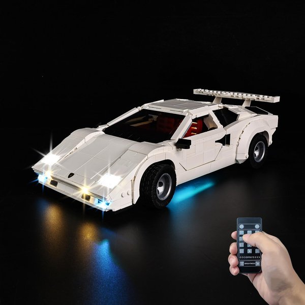 Kyglaring LED Lighting Kit, Compatible with leg0 10337 Lamborghini Countach 5000 Quattrovalvole Model,leg0 Sets Not Included!(RC Version)
