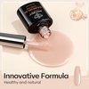 modelones 8-in-1 Builder Nail Gel, Neutral Nude Gel Builder for Nail Thickening, LED Nail Lamp Cured Hard Gel Nail Strengthener Extension Color Gel Base Rhinestone Gel Nail Glue
