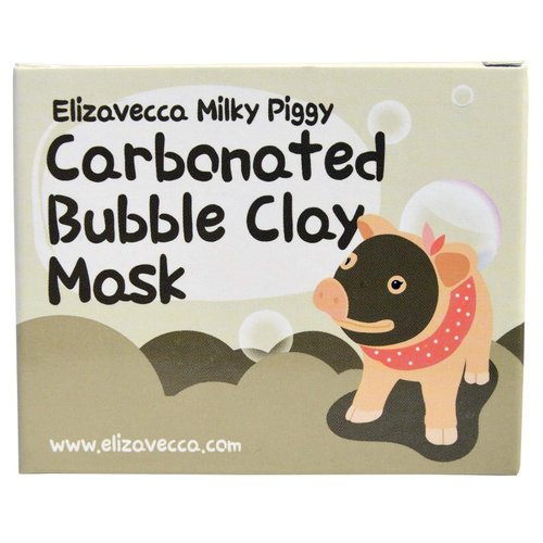 Elizavecca Milky Piggy Carbonated Bubble Clay Mask 100g, Damage Control, Skin Exfoliating, Pore Tightening