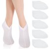 5 Pairs Foot Moisturizer Socks, Moisturizing Socks Overnight, Cotton Spa Socks for Cracked Heel Repair, Gel Spa Moisturizing Socks for Women and Men, White