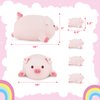 Achwishap 5PCS Pig Family,Pig Stuffed Animal Mommy with 4 Pig Babies Plush,Cute Pig Plush Pillow Cushion Doll,Kawaii Pig Plush Toy Hugging Pillow for Kids Adult(16” Pig Family)