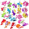 HOZKEAP 50 Packs Bulk Octopus fishs dolphins turtles sharks whales Mini pop Fidget Keychain ，Boys Girls Kids Birthday Party Favors summer Students gifts