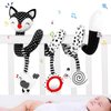 teytoy Spiral Car Seat Toy, Black and White High Contrast Stroller Activity Toy Car Seat Toys for Babies 0 3 6 9 12 Months Boys Girls, Hanging Carseat Toys for Crib Mobile, Newborn Toy Gift