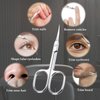 Cuticle Scissors Extra Fine Curved, Nail Scissors Extremely Slim Eyebrow Scissors Small Manicure Scissors with Precise Pointed Tip Grooming/Beauty Scissors for Beard Eyelash Mustache Nose Hair