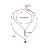 TseanYi Boho Teardrop Turquoise Neckalce Layered Turquoise Pendant Neckalce Gold Bar Pendant Necklace Vintage Layering Turquoise Water drop Necklace Jewelry for Women