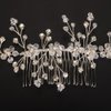 Rumtock Crystal Branch Hair Comb for Wedding Brides Bridesmaid Flower Girls Handmade Hair Piece