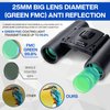 10x25 Compact Binoculars for Adults Kids, Binoculars for Concerts and Bird Watching Cruise Ship Essentials Hunting, Waterproof Binoculars with Low Light Night Vision