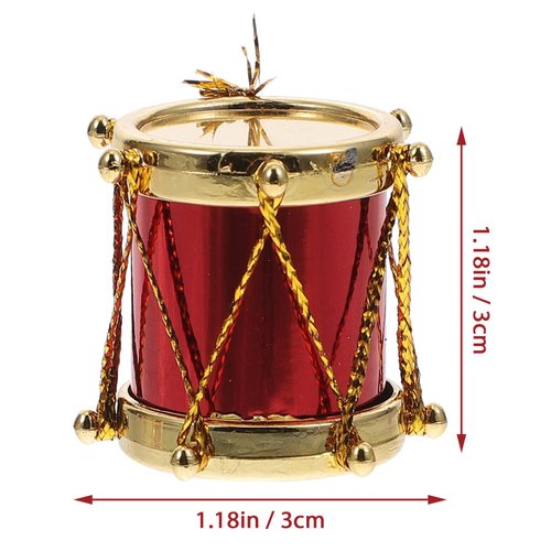 5Pcs Miniature Drum Mini Drum Set Dollhouse Mini Percussion Musical Instrument Model 3D Model Collectible for Home Decor Toy
