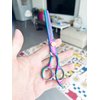 MISSUM Thinning Shears For Hair Cutting - 6.5" Hair Thinning Scissors For Cutting Hair - Rainbow Hair Thinning Shears For Women And Men With Gold Adjustable Screws