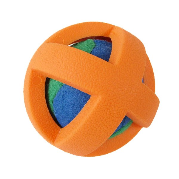 Puppy Chewy Dog Toy Ball - Color Varies - 3.5 Inch Diameter