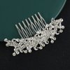 Brihasory Crystal Bride Wedding Hair Comb Silver Rhinestone Bridal Hair Accessories for Bride Party Prom Head Pieces Flower Hair Sides Elegant Hair Clips for Women and Girls Bridesmaids Gifts