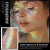 GKSHSU Chameleon Face Highlighter Palette, Multichrome Eyeshadow Shimmer Pigmented Powder, Holographic Sparkle Rainbow Highlighter Eye Makeup