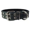 Genuine Leather Dog Collar, Padded Black, 1.5" Wide. Fits 14"-18" Neck Size, Medium