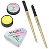 BRAWNA Pro PMU Mapping Kit for Eyebrows and Lips, 1 Countour Yellow Mapping Paste, 1 Yellow Mapping String, 1 Angled Eyebrow Brush