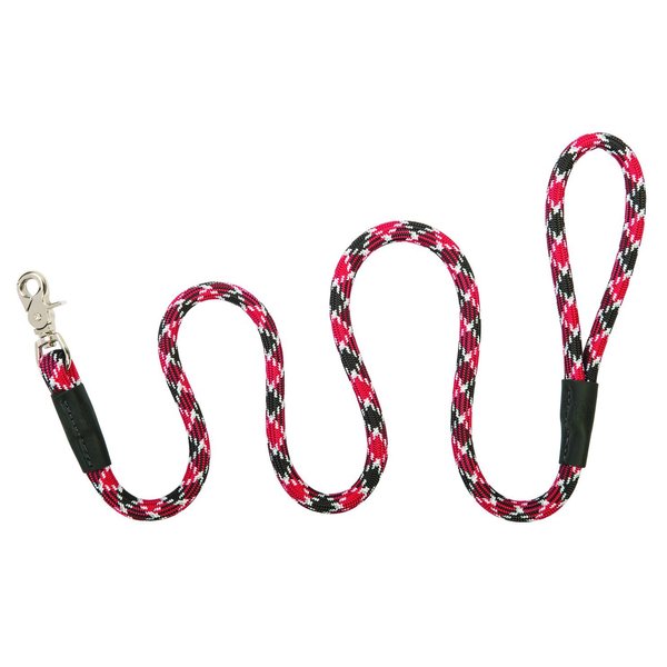 Terrain D.O.G. Rope Leash, 6-feet L x 1/2-inch wide, Black/Red