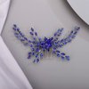 BERYUAN Crystal Flower Hair Comb for Women Girls Prom Floral Hair Comb BLUE