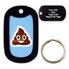 Custom Engraved Pet Tag - Poo Emoji- Cyan - Dog Tag - Tag-Z Wag-Z
