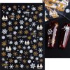 8 Sheets Glitter Christmas Nail Art Stickers Decals Self-Adhesive Holiday Gold Snowman Snowflake Winter Nail Supplies Nail Art Design Decoration Accessories