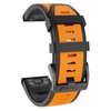 OVERSTEP Compatible with Fenix 5X Band, 26mm Easy-fit Sport Strap Silicone Watch Band Replacement for Garmin Fenix 5X Plus/Fenix 6X/ Fenix 6X Pro/Fenix 7X/ Fenix 3 HR Smartwatch (Orange/Black)