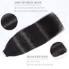 FoxFace Tape in Hair Extensions Human Hair, Natural Black 14inch 50g 20pcs, Seamless Remy Straight Hair, Invisible Tape in Hair Extensions