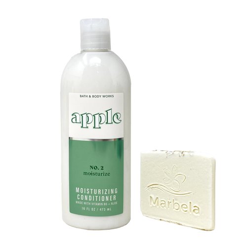 Bath & Body Works Apple Moisturizing Conditioner with a Natural Oats Sample Soap - Full Size