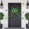 Engrowtic 24 Sets St. Patrick's Day Wreath Crafts Kits Irish Clover Shamrock Wreath Decorating Kit DIY Lucky Shamrock Home Decorations for Kids Classroom Home Activities Fun Party Favors