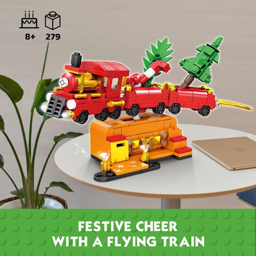 KAZI Christmas Train Building Toys for Kids,Christmas Train Sets with Christmas Tree,Indoor Christmas Decorations for Tabletop & Home,Christmas Party Favors, for Boys Girls Ages 8+