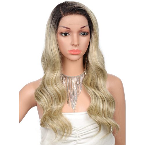 Kalyss 24&quot; Side Parted Lace Front Wigs for Women Long Body Wavy Curly Heat Resistant Japan-made S...