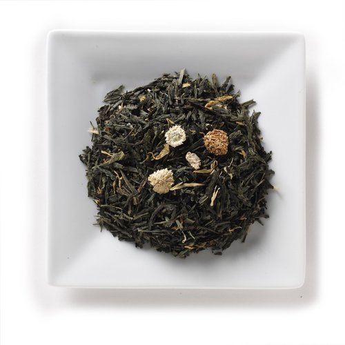 Mahamosa Ginger Peach Green Tea 2 oz, Loose Leaf (Looseleaf) Green Tea Blend