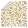 BLUE PANDA 100-Pack Decorative Floral Paper Napkins - Disposable White and Gold Napkins for Wedding Reception, Birthday, Anniversary Party Supplies (6.5x6.5 Inches)