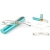 2 Packs Nebee Fashion Pocket Readers Ultra Slim Compact Reading Glasses Spring Temple w/Portable Nebee Fashion Pocket Clip Aluminum Case Teal +1.00