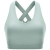 RUNNING GIRL Sports Bra for Women, Criss-Cross Back Padded Strappy Sports Bras Medium Support Yoga Bra with Removable Cups(WX2353D.Green.L)