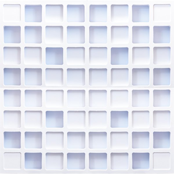 Foroomaco 4pcs EVA Acoustic Diffuser 12"x12"x2"(Total 24"x24"x2") Waffle Style Qrd Acoustic Panels Sound Diffusers for Home Studio Wall Art Foam Boards Room Acoustic Treatment (White)