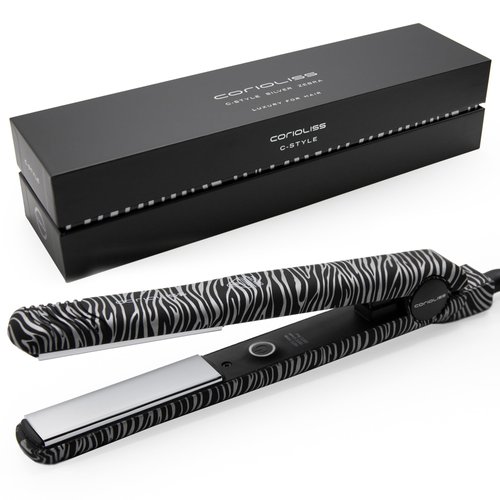 Corioliss C Style Classic pro Hair Straightener for Women Professional Titanium Plates Flat Iron (Zebra Silver Soft Touch)