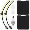FitBest Air Filter Fuel Line Kit Primer Bulb For Husqvarna 145BT 155BT 145BF Leaf Blowers