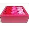 3 Boxes (27 Pcs Total) of Red Flora Scented Rose Flower Bath Soap, Plant Essential Oil Rose Soap in Gift Box, Gift for Anniversary/Birthday/Wedding/Valentine Day/Mothers Day