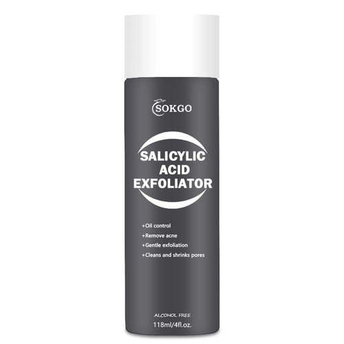 Salicylic Acid Exfoliator, Gentle BHA Exfoliating Toner, Facial Cleanser for Blackheads, Pores, Wrinkles, Acne, Fine Lines, for Women & Men