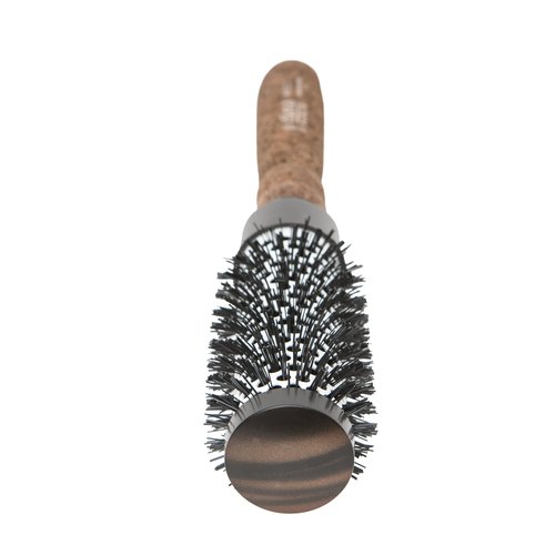 Ibiza Hair Professional Ceramic Round Brush (CC3, 50mm), Carbon Fiber/Nylon Bristles & Ergonomic Cork Handle, Heat Resistant Ionic Hair Brush to Reduce Frizz & Static Electricity