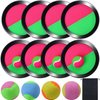 Cooraby Toss and Catch Paddle Game Disc 4 Set Paddle Toss and Catch Ball Sport Game Suitable for Sports, Beach and Party Favor with Storage Bag, 8 Paddles and 8 Balls (15.5cm)