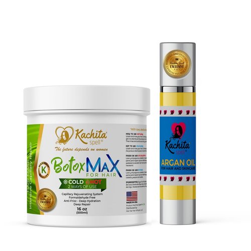 Kachita Spell Hair Treatment Capillary Rejuvenating System Formaldehyde Free MAX + Moroccan Argan...