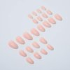 Foccna Pink Press on Nails Short, Luxury Fake Nails Amlond Acrylic False Bling Gradient Nails, Artificial Nails for Women and Girls,24pcs