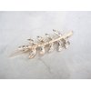 Generic Gold or silver leaf shaped crystal hair barrette clip bridal clip bridal (Primary color: Silver), 1 Count (Pack of 1)