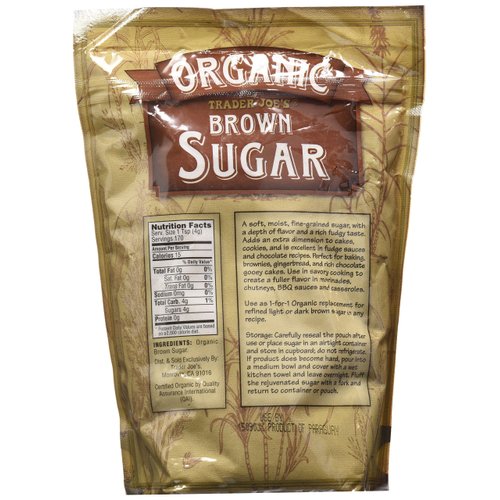 Trader Joes Organic Brown Sugar,NET WT. 24 oz