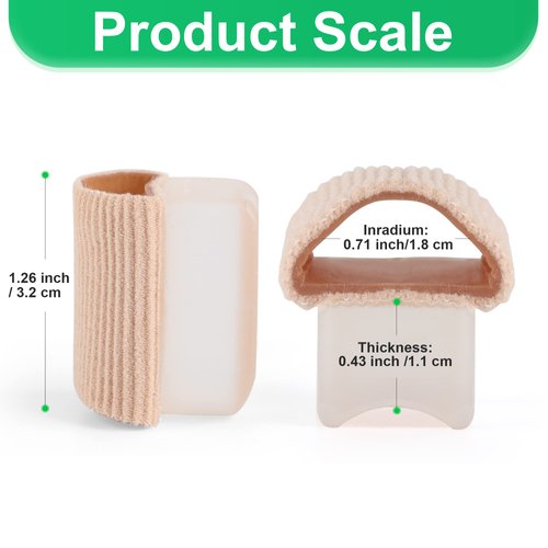 Ajoysoul Toe Separator for Women, 6pcs Big Toe Bunion Corrector Toe Straightener with Fabric Sleeve, Toe Protector Relief Pain from Bunion, Overlapping, Drifted Toe or other Discomfort-Beige