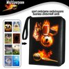 Sports Card Binder, Trading Card Binder 4 Pocket with 50 Sleeves Fits 400 Sport Cards, Sports Card Holder Binder with Zipper, Football Baseball Basketball Hockey Card Collection Storage Album