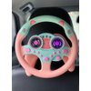 Yohencin Baby Steering Wheel Toy, Kids Steering Wheel for Car Backseat a Variety of Car Sound Effects to Develop Baby's Auditory Skills. (Pink)