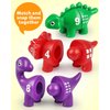 Coogam Numbers Matching Game 10PCS, 123 Counting Dinosaur Toys, Educational Preschool Montessori Fine Motor Skill Mathematics Learning Toys for 2 3 4 Years Old